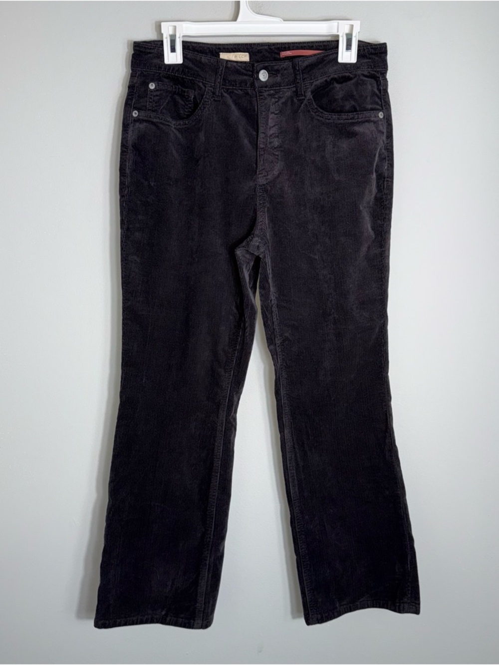 Pilcro Anthropologie Straight Leg Corduroy Pants-Brown-Size 30